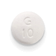 Image of a metformin tablet